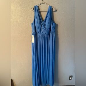 Azazie Blue Jay Tanicia chiffon Dress NWT size A26